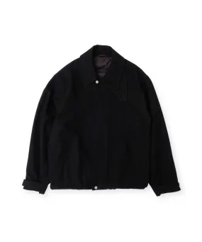 WOOL MIRITARY BLOUSON "BLACK"