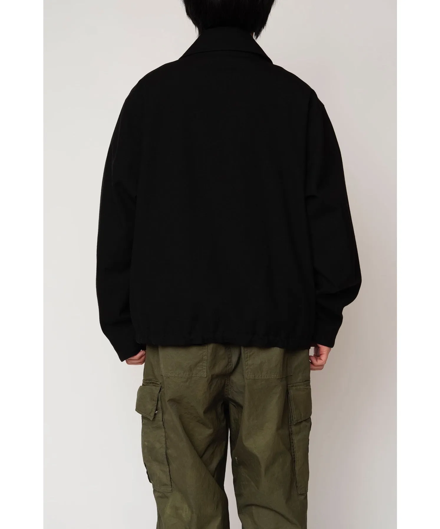 WOOL MIRITARY BLOUSON "BLACK"