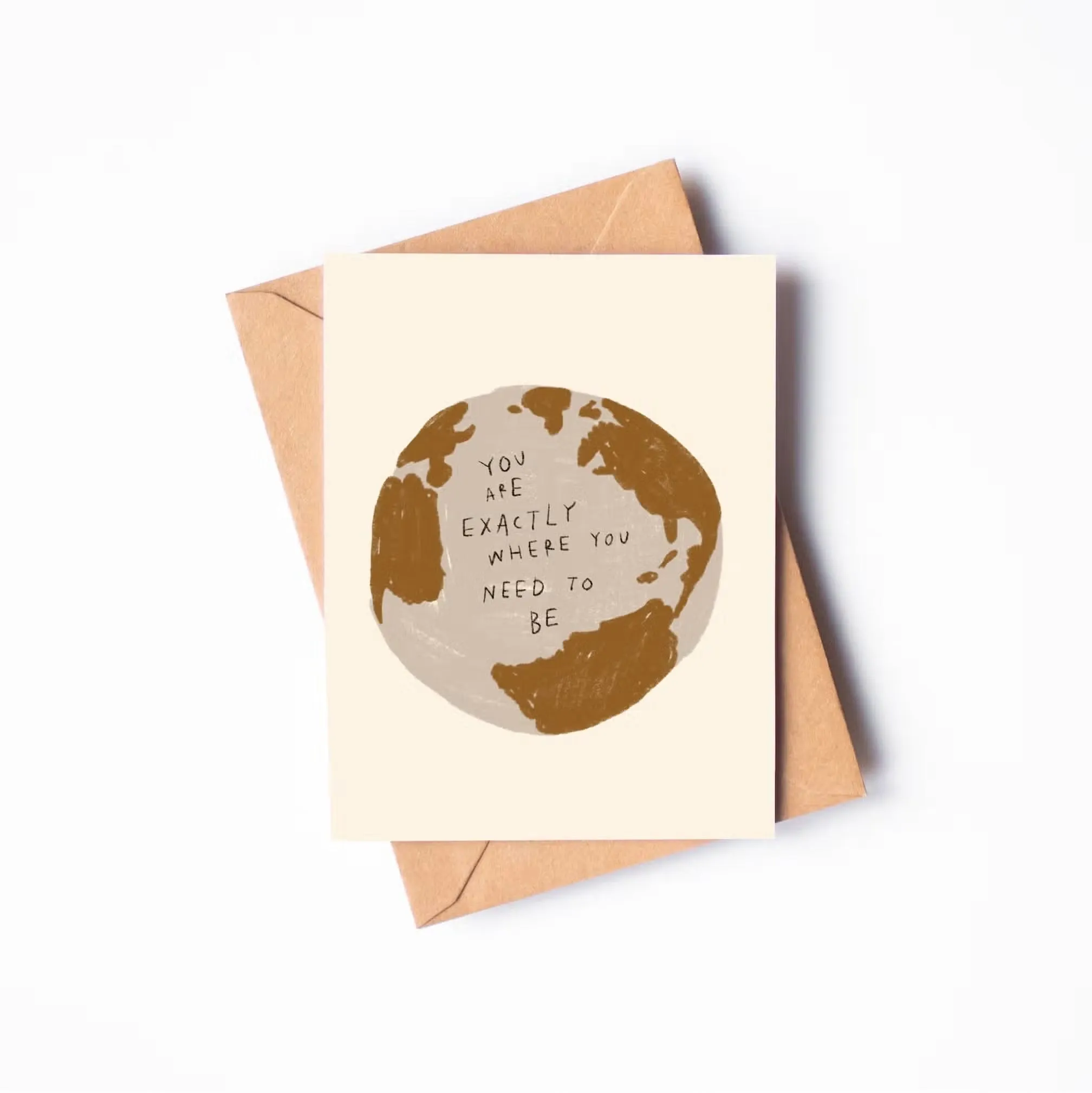 You are exactly where you need to be greeting card by rani ban co