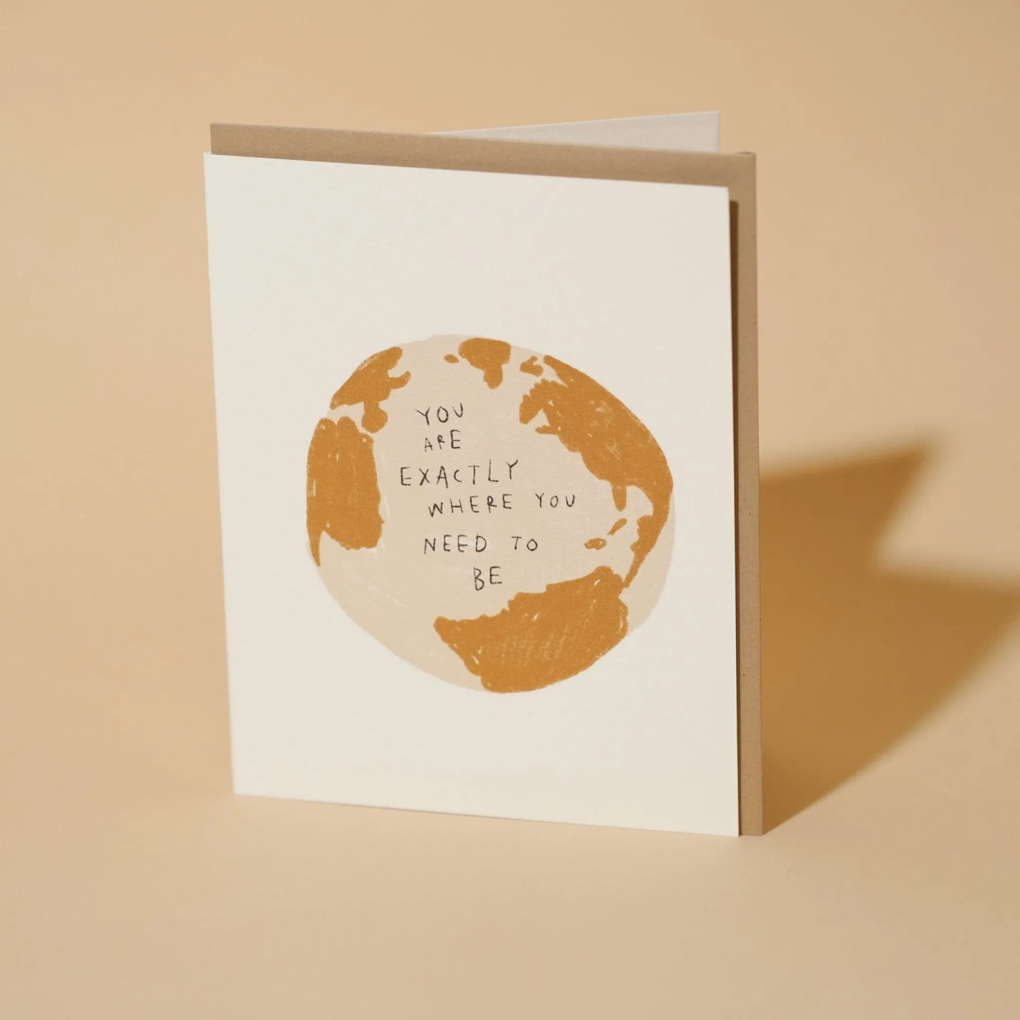 You are exactly where you need to be greeting card by rani ban co