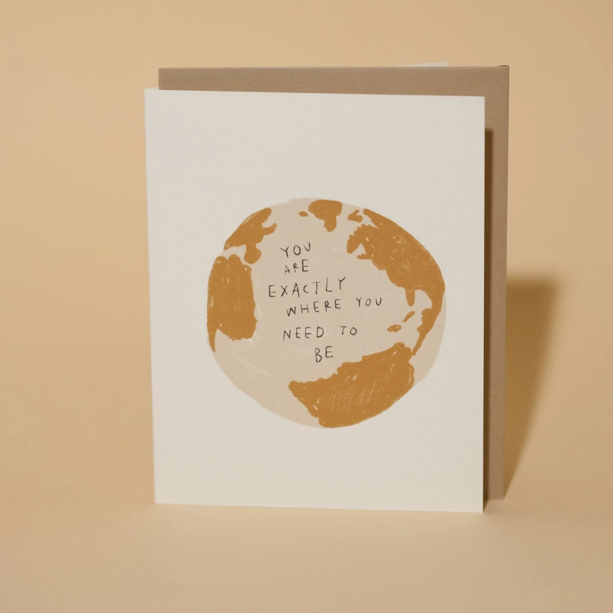 You are exactly where you need to be greeting card by rani ban co